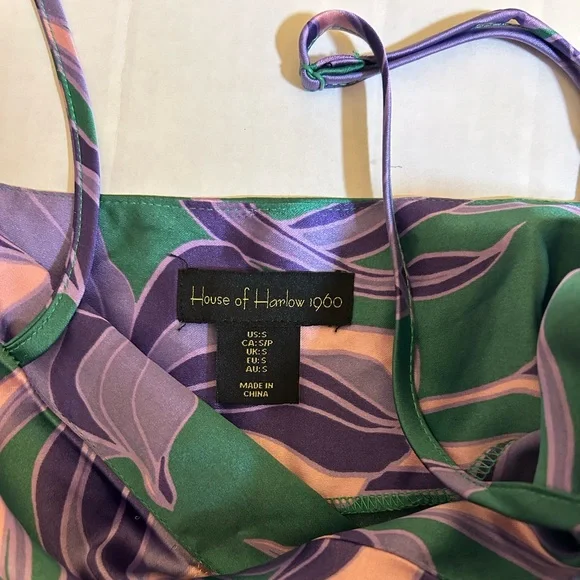 Floral Green and Purple Dress - Picture 4 of 6